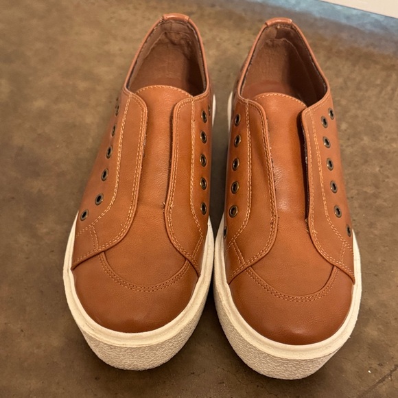Brown Slip-On Platform Sneakers - Picture 2 of 6